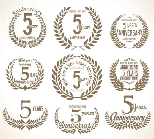 anniversary background vector