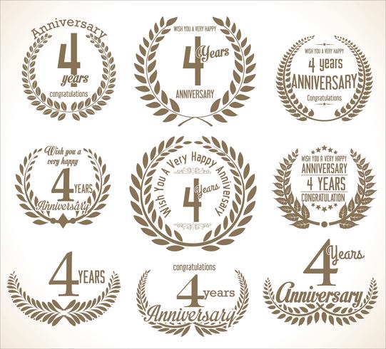 anniversary background vector