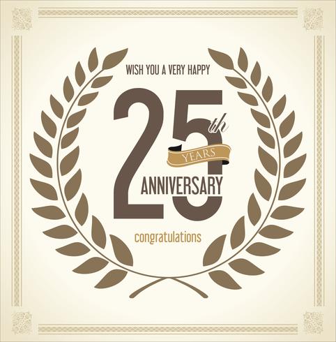 anniversary background vector