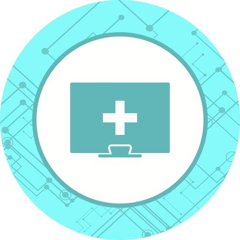  Online Medical Help Icon Design vector