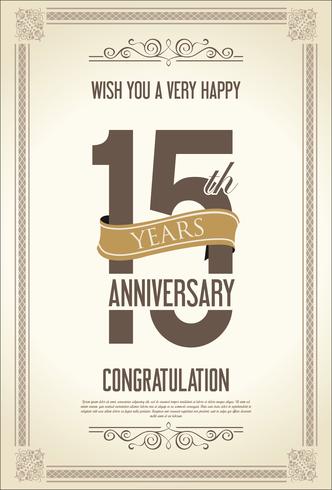 anniversary background vector