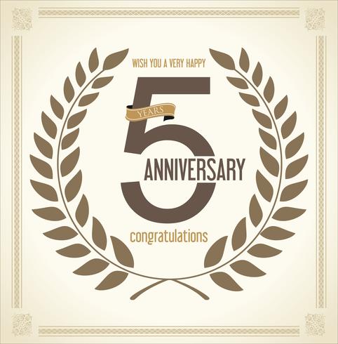 anniversary background vector