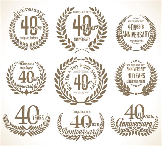 anniversary background vector