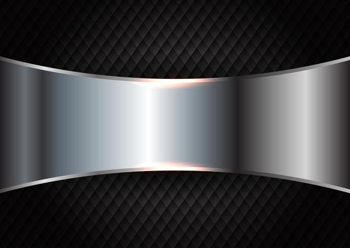 Brushed metal on dark texture background  vector