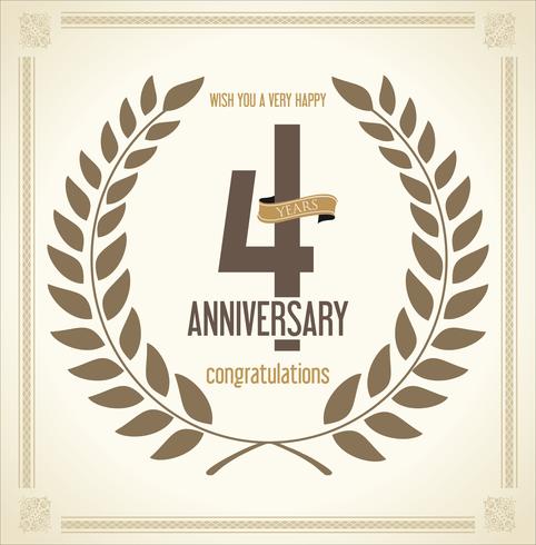 anniversary background vector