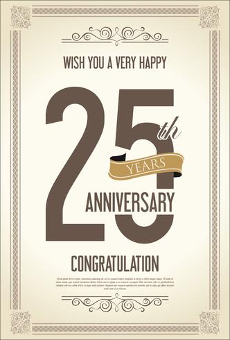 anniversary background vector