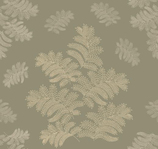 Floral seamless pattern. Leaf retro ornament. Flourish leaves backdrop vector