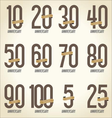 anniversary background vector