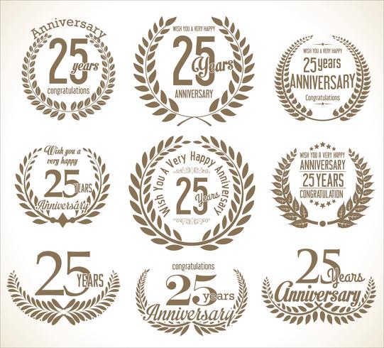 anniversary background vector