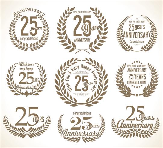 anniversary background vector