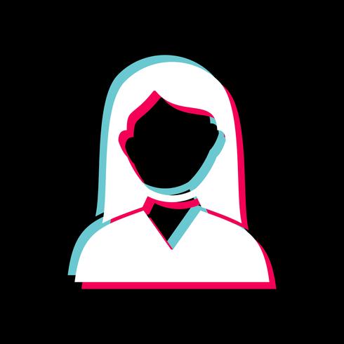 Female Student Icon Design vector