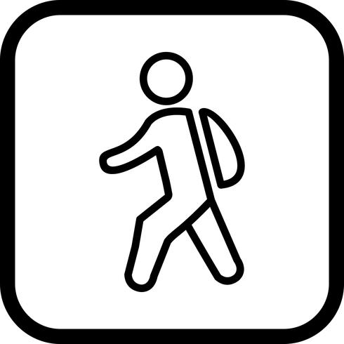 Walking to School Icon Design vector