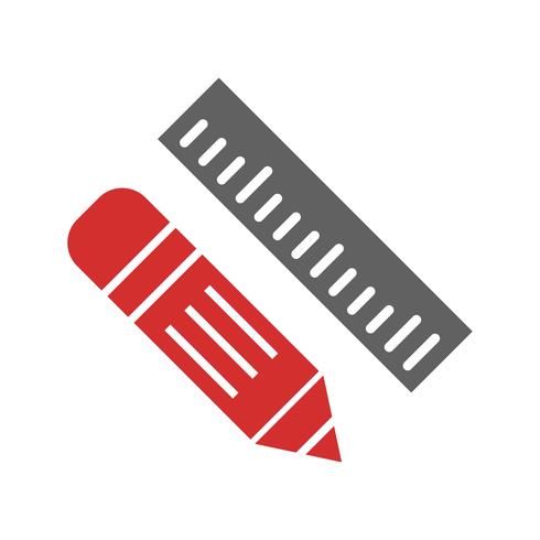 Pencil  Ruler Icon Design vector