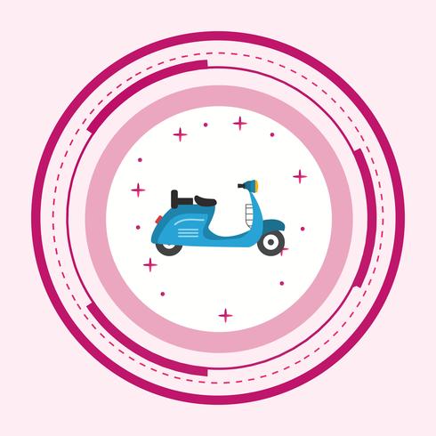 Vespa Icon Design vector