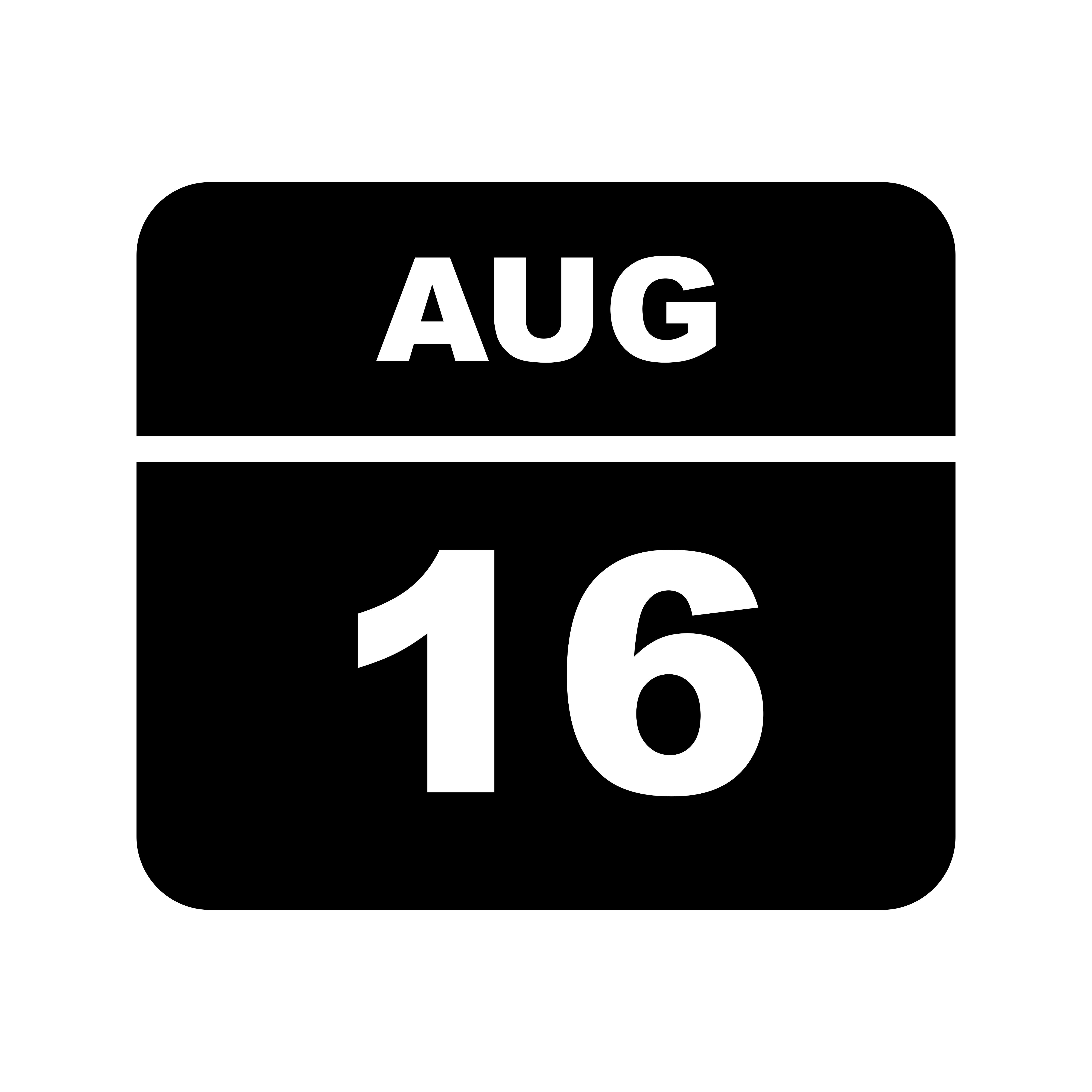 August 16th Date on a Single Day Calendar 503550 Vector Art at Vecteezy