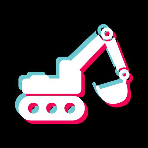 Excavator Icon Design vector