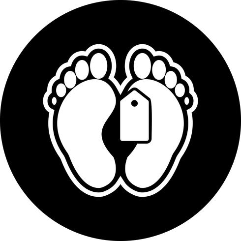 Toe Tag Icon Design vector