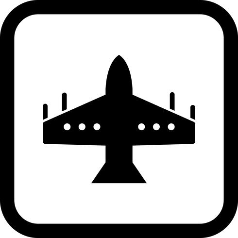 Diseño de icono de avión de combate vector