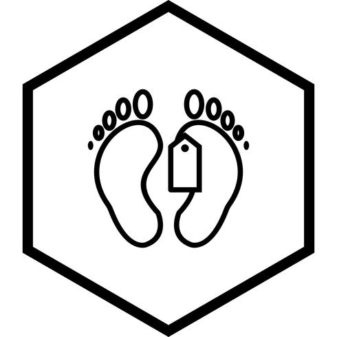 Toe Tag Icon Design vector