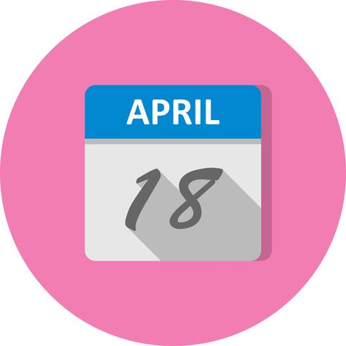 April 18th Date on a Single Day Calendar 503650 Vector Art at Vecteezy