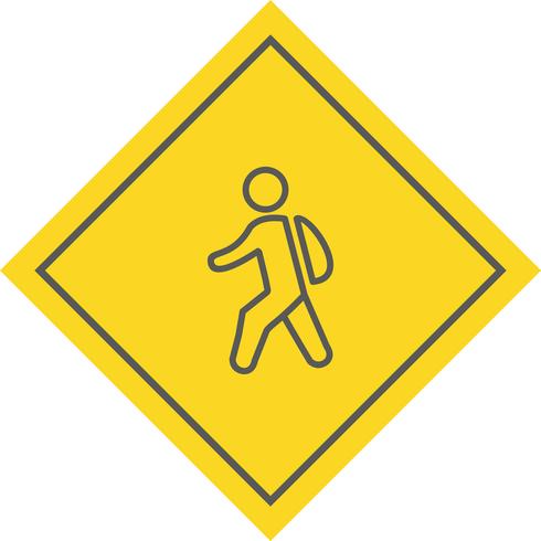 Walking to School Icon Design vector