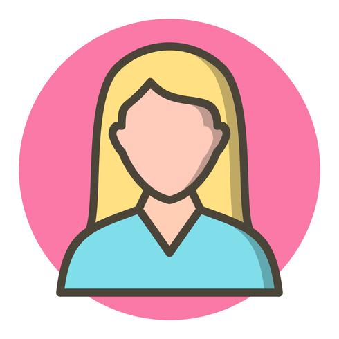 Female Student Icon Design vector