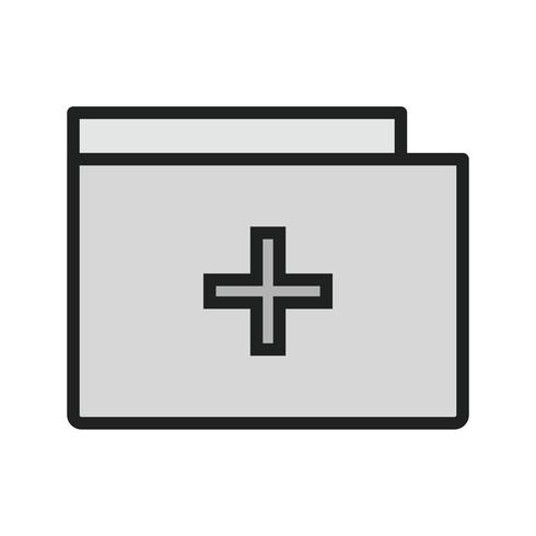 Carpeta médica de diseño de iconos vector