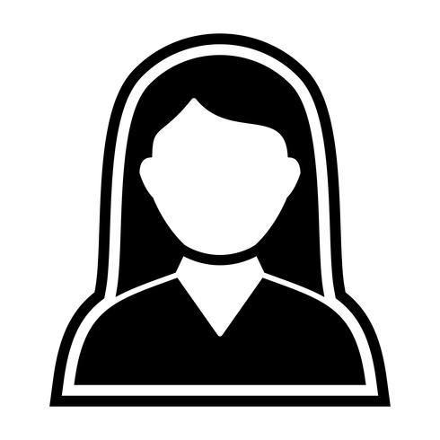 Female Student Icon Design vector