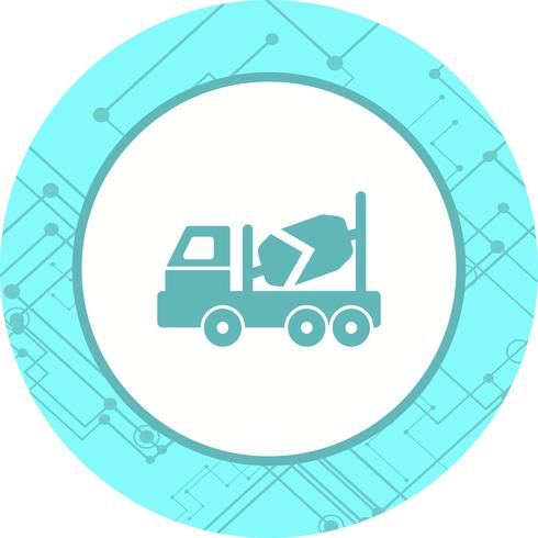 Concrete Mixer Icon Design vector