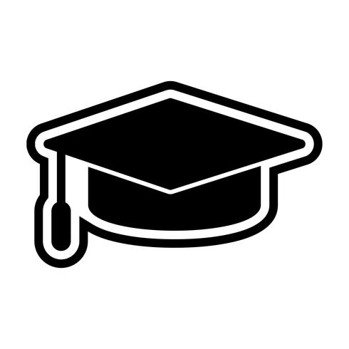 Diseño de icono de gorra de graduación vector