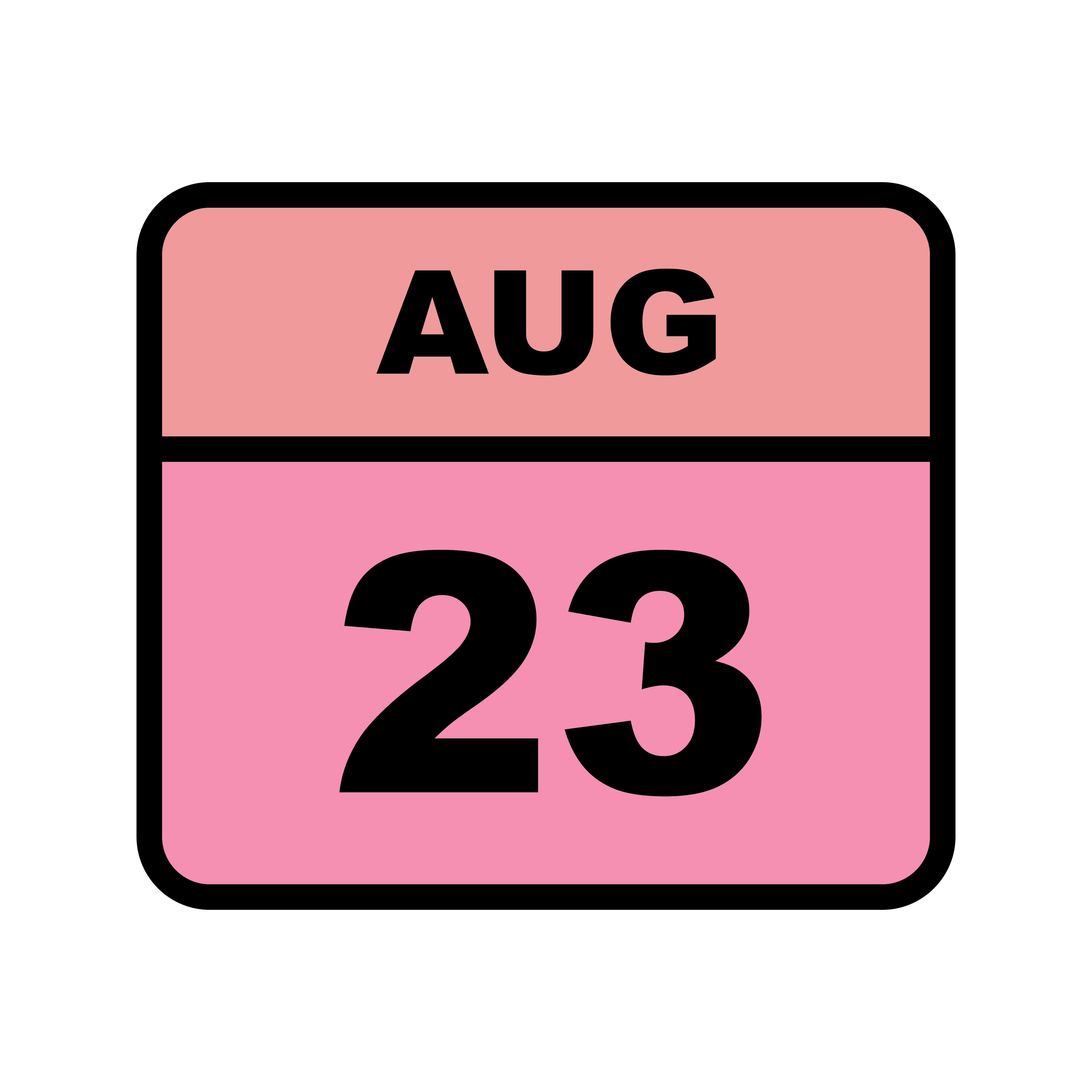 August 23rd Date on a Single Day Calendar 504036 Vector Art at Vecteezy