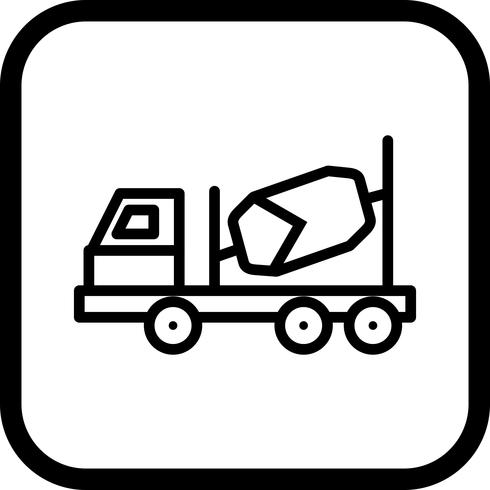 Concrete Mixer Icon Design vector