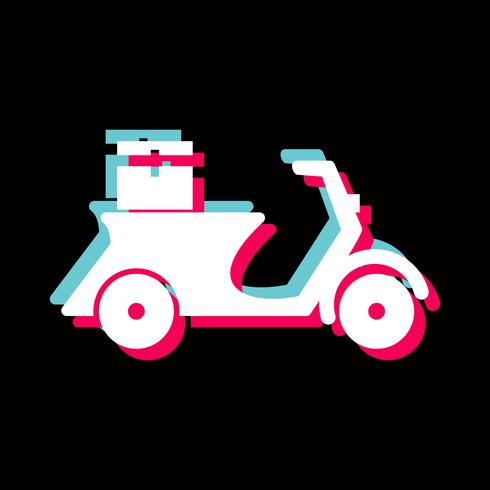 Delivery Motorbike Icon Design vector