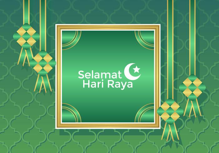 selamat hari raya ketupat vector