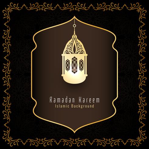 Abstract Ramadan Kareem islamic greeting background vector