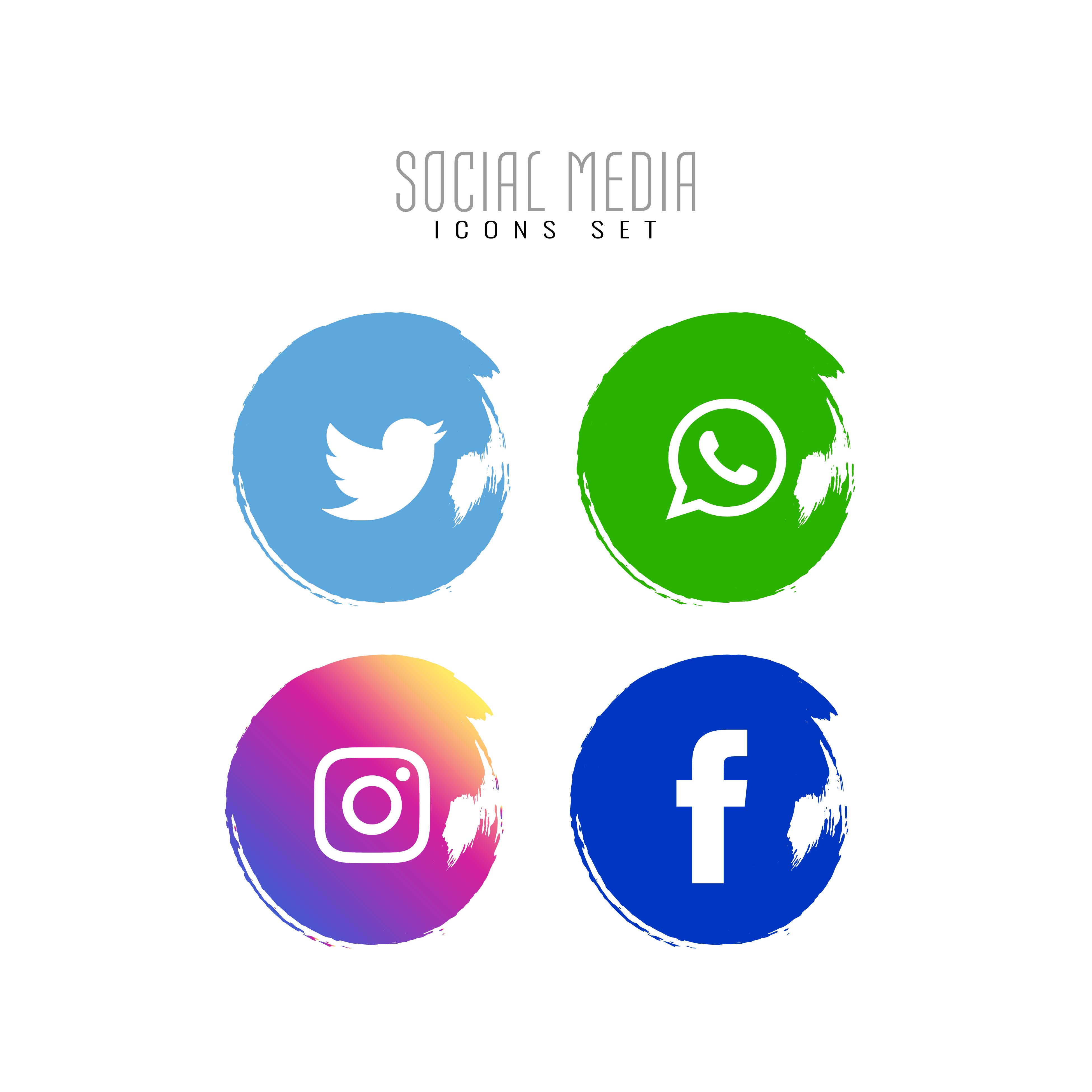 Modern social media icons set 504224 Vector Art at Vecteezy