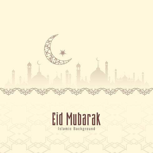 Abstract Eid Mubarak Islamic festival background vector