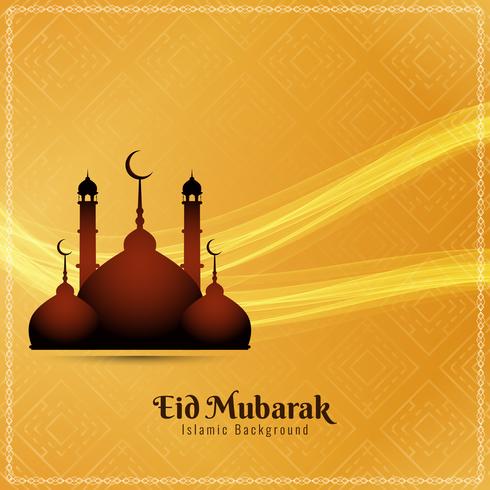 Resumen ilustración de fondo religioso de Eid Mubarak vector