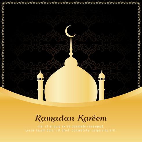 Resumen de antecedentes religiosos Ramadan Kareem con estilo vector