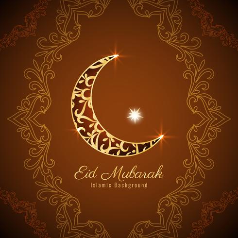 Resumen diseño elegante fondo de Eid Mubarak vector