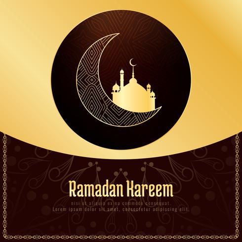 Resumen de antecedentes islámicos religiosos de Ramadan Kareem vector