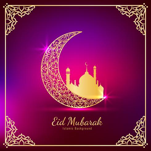 Abstract elegant Eid Mubarak religious background vector
