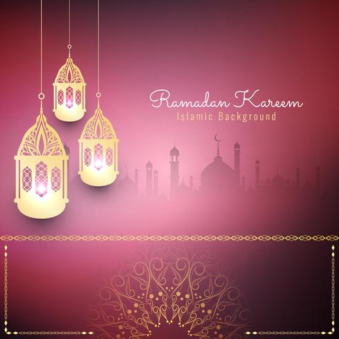 Abstract stylish Ramadan Kareem islamic background vector