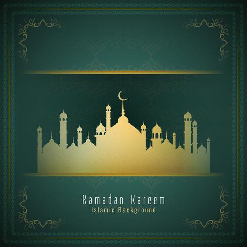 Resumen de antecedentes islámicos religiosos de Ramadan Kareem vector