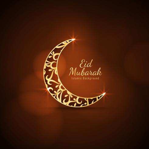 Resumen Eid Mubarak elegante fondo de saludo vector