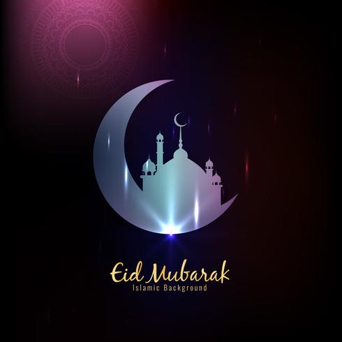 Abstract Eid Mubarak Islamic religious background vector