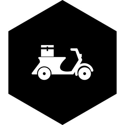 Delivery Motorbike Icon Design vector