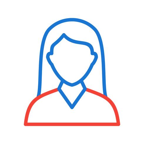 Diseño de icono de estudiante femenina vector