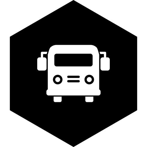 Diseño del ícono del autobús escolar. vector