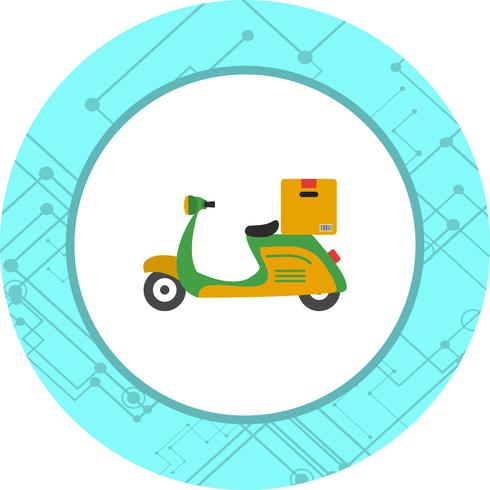 Entrega Moto Icono De Diseño vector